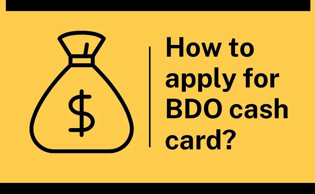 bdo cash card online application
