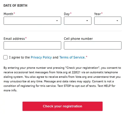 online voter registration status Texas