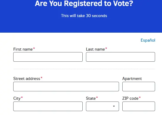 voter registration status