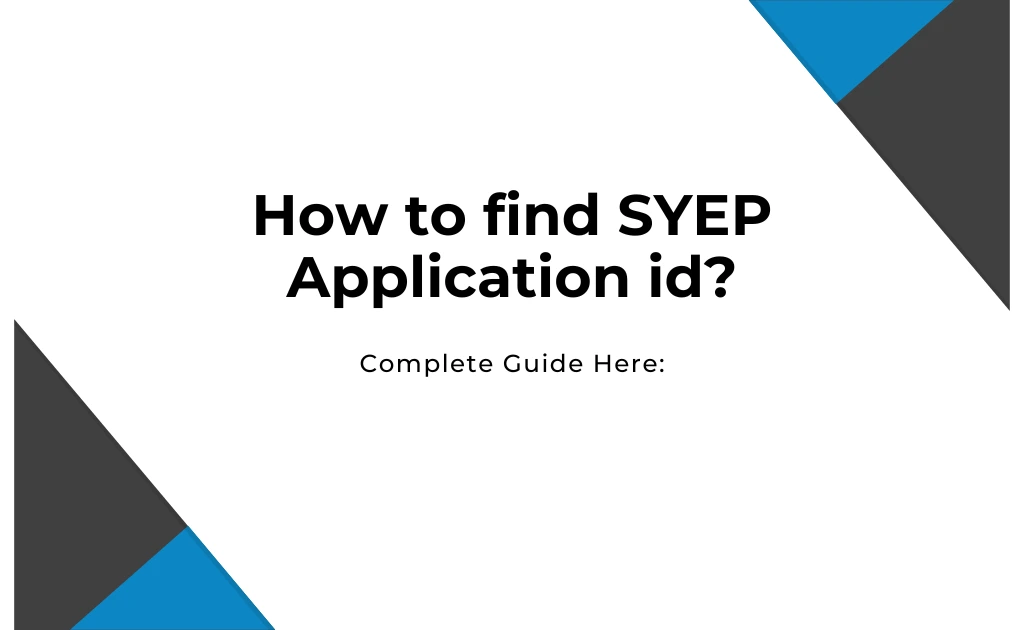find SYEP Application id
